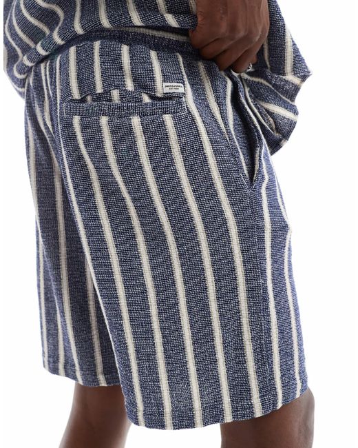 Short texturé d'ensemble - rayé Jack & Jones pour homme en coloris Blue