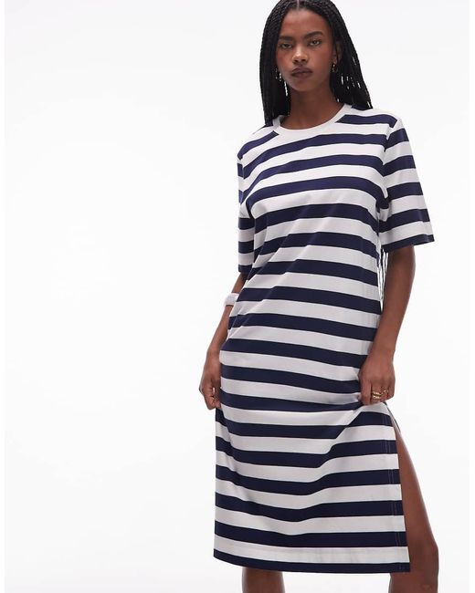 ARKET White Pure Cotton Boxy Fit Midi T-shirt Dress