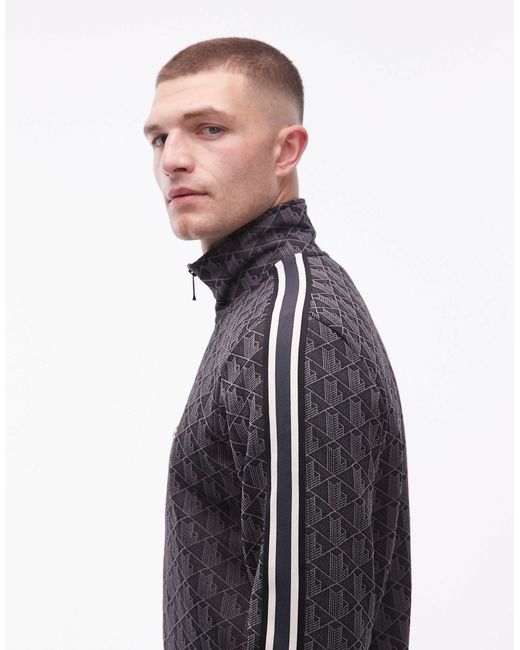 Lacoste Blue Monogram Co-ord Track Jacket for men