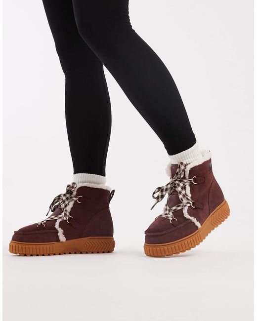 Sorel Brown Ona Ave Alpine Boots