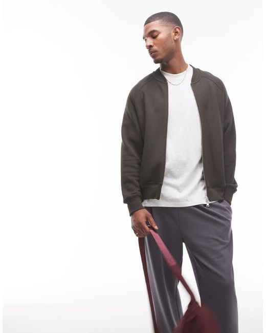 ARKET Green Jersey Sweat Zip Front Cardigan for men