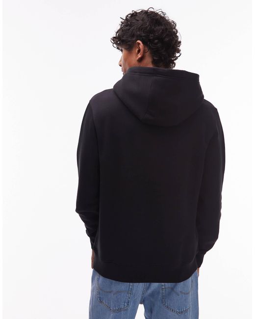 Tommy Hilfiger Blue Colour Block Logo Hoodie for men
