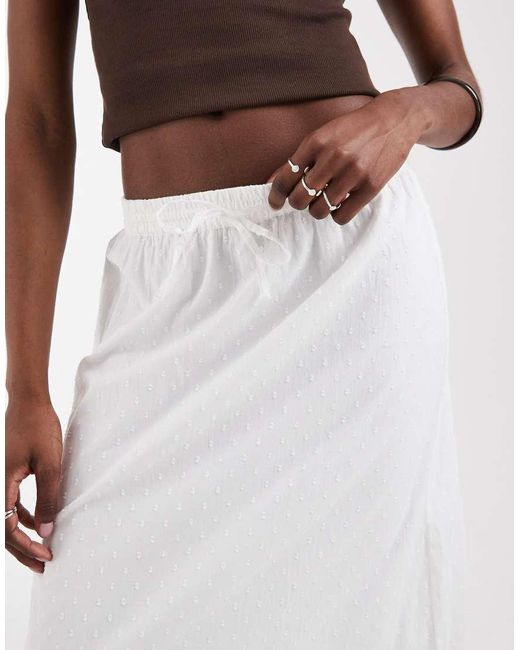 Vero Moda White Dobby Texture Boho Maxi Skirt