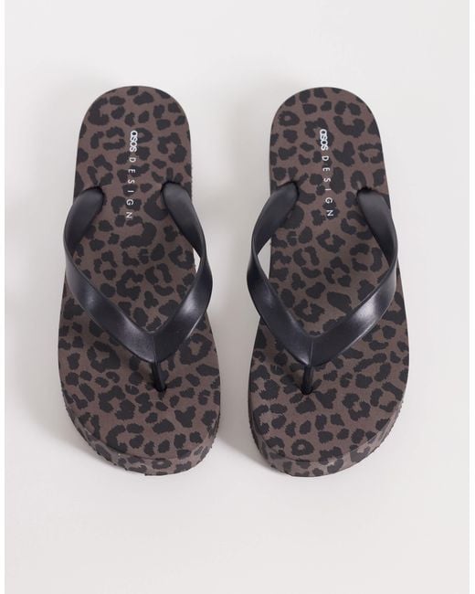 ASOS Brown Flavio Thongs