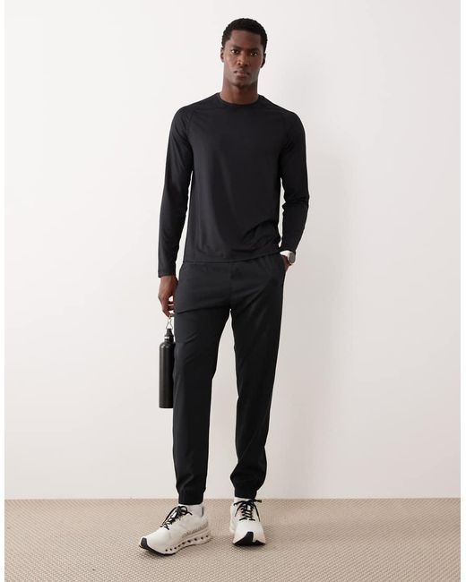 Abercrombie & Fitch Black Ypb Cuffed Workout Joggers for men
