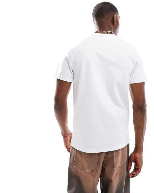 T-Shirt Girocollo Bianca Molto Pesante di ASOS in White da Uomo