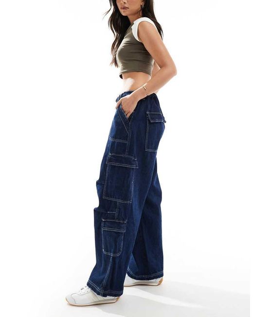 Glamorous Blue Cargo Jeans