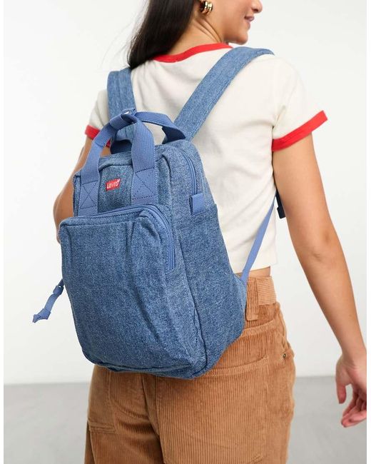 Levi's Denim Rugzak Met Logo in het Blue
