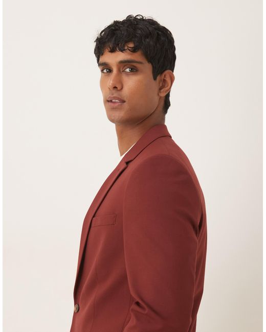 ASOS Red Slim Suit Jacket for men