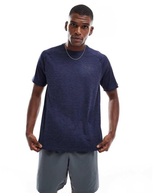 Under Armour Blue Tech Textured T-Shirt for men