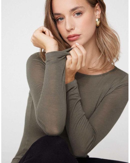 Tezenis Gray Lightweight Boat Neck Top