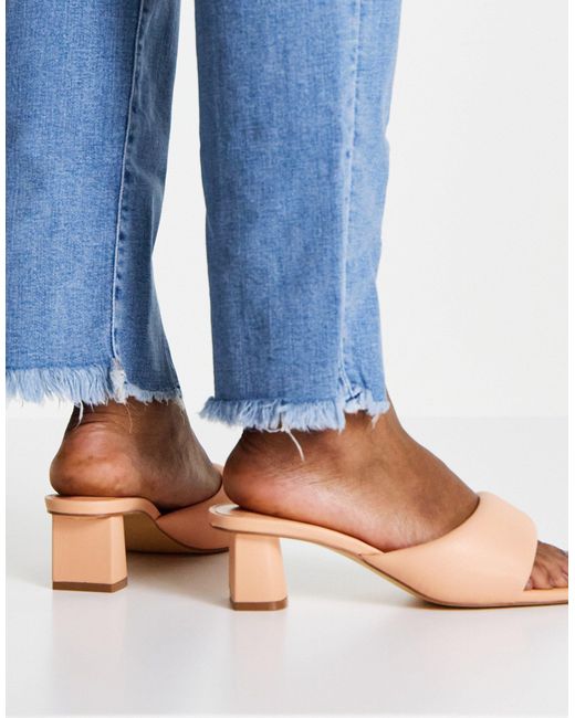 mango heel leather mules