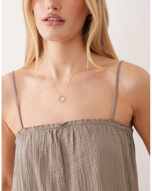 Jdy Natural Cheesecloth Sleeveless Maxi Dress