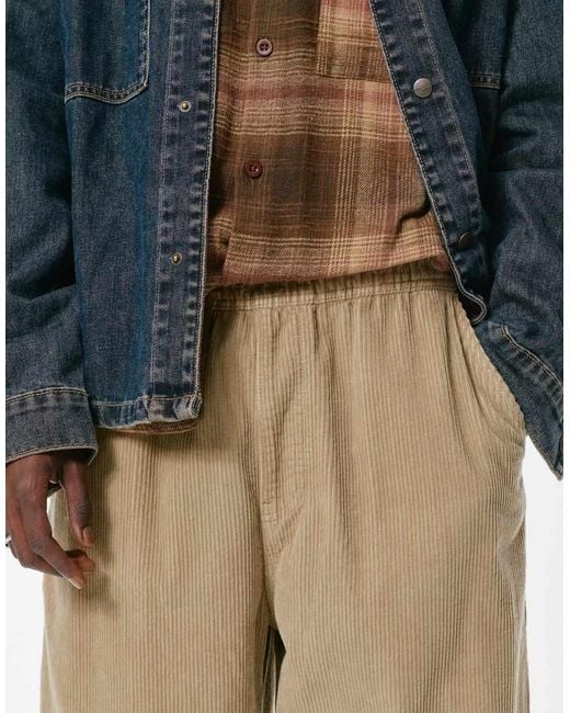 Pull&Bear Multicolor Corduroy baggy joggers for men