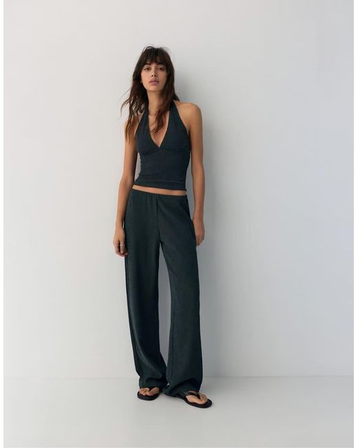 Top Allacciato Al Collo di Pull&Bear in Blue