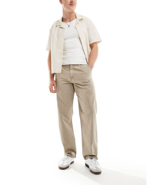 Pantalon chino décontracté - beige délavé ASOS pour homme en coloris Natural