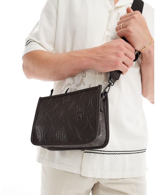 ASOS White Clutch Bag With Detachable Strap And Embossing for men