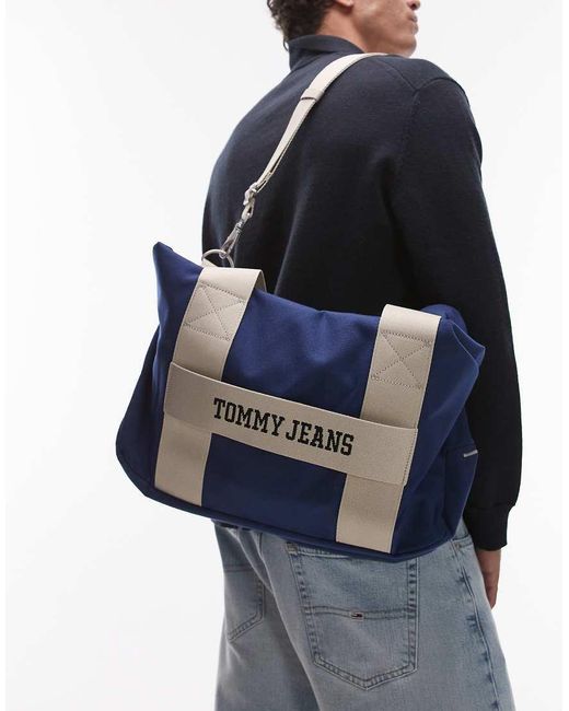 Tommy Hilfiger Retro Duffeltas in het Blue voor heren