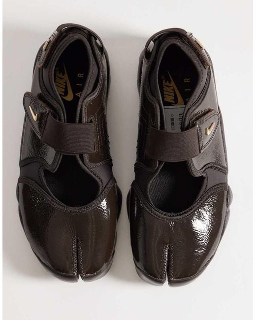 Nike Black Air Rift Patent Trainers