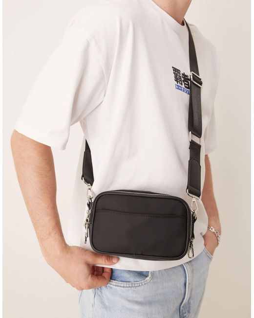 ASOS Pink Smart Nylon Crossbody for men