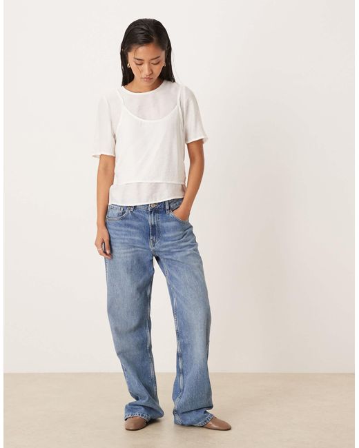 Threadbare White – bluse