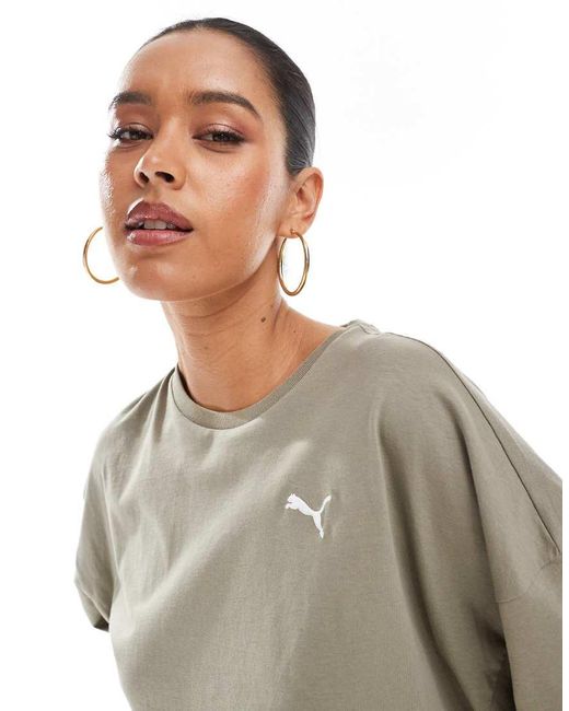 PUMA Green Wardrobe Ess Oversized Short T-Shirt