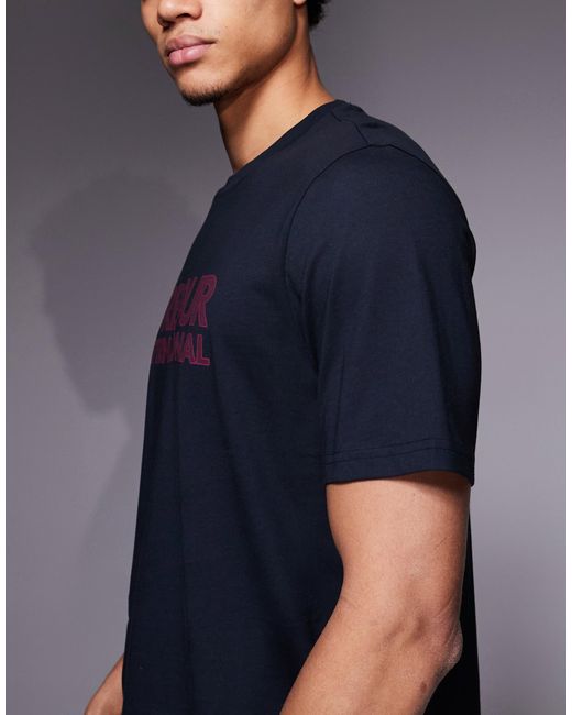 Barbour – basic-t-shirt in Blue für Herren