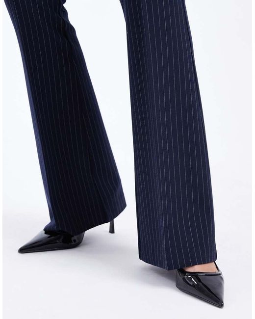 ASOS Blue Tailored Relaxed Flare Trousers