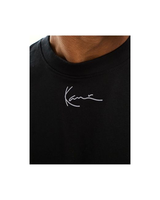 Camiseta negra extragrande con estampado reflectante estilo motosport en la espalda Karlkani de hombre de color Blue
