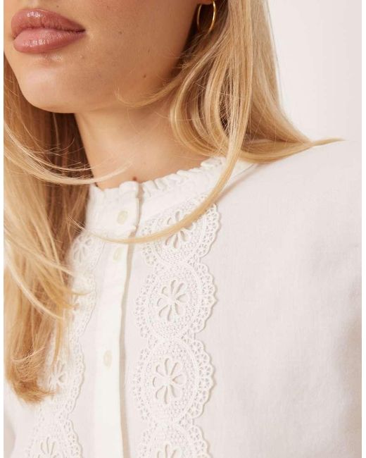 Camicia Bianca Con Inserti di Jdy in White