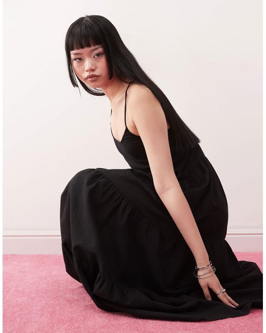topshop pleat tiered midaxi dress Topshop - Satin High Neck Pleated Dropped Waist Maxi Dress - Women - Polyester