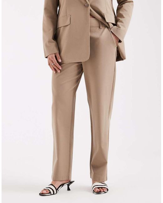 Vero Moda Natural Straight Leg Tailored Pants