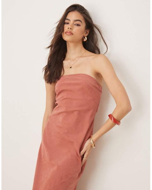 ASOS Orange Asos Design Tall Bandeau Maxi Dress
