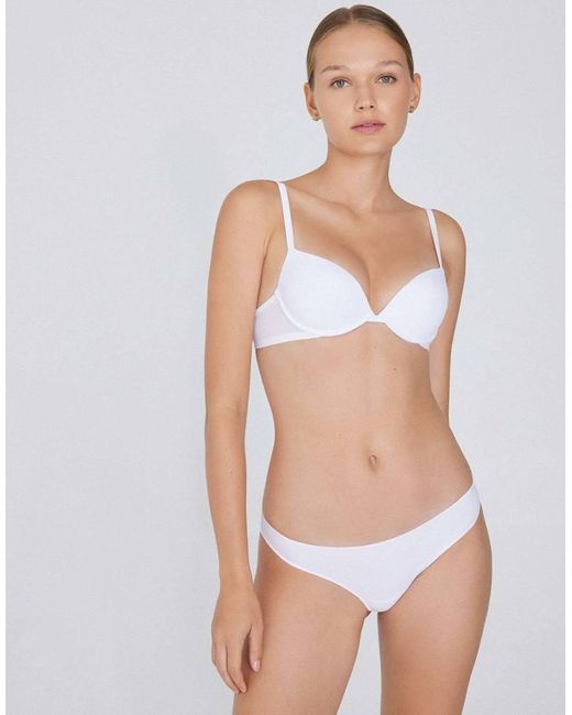 Tezenis White Moscow Microfibre Push-Up Bra