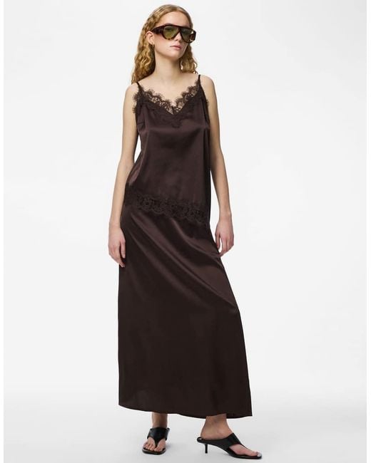 Pieces Brown Maxi Skirt