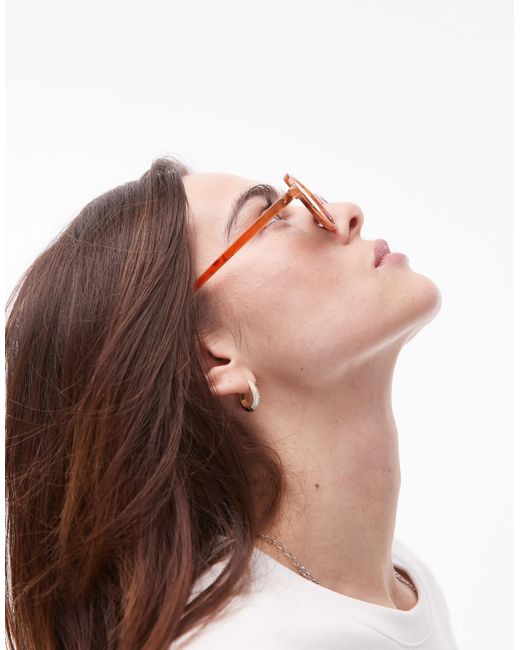 TOPSHOP Multicolor – madeira – runde sonnenbrille