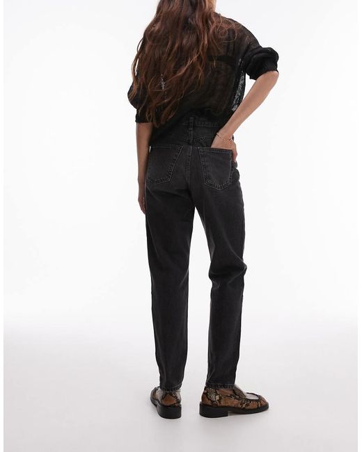 TOPSHOP Black Hourglass Original Mom High Rise