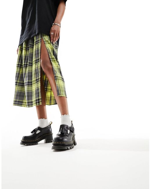 Dr. Martens Green Corran Mary Jane Heeled Shoes
