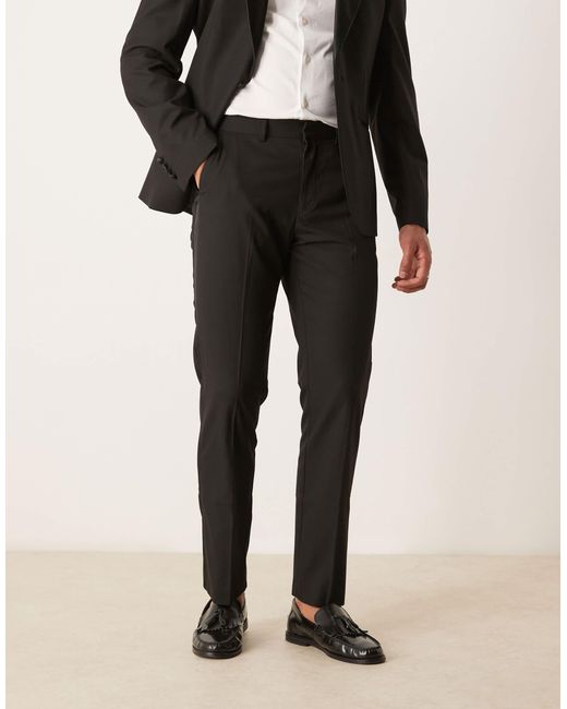 ASOS Black Slim Tuxedo Pants for men