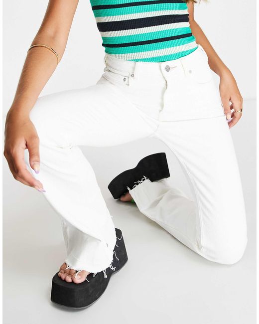 Maison Scotch White The Charm Flared Jeans With Cotton