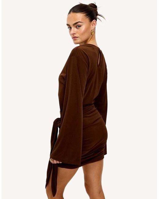Loavies Brown The Air We Breathe Mini Dress