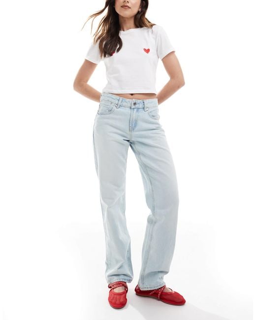 Stradivarius Blue – d03 – gerade geschnittene jeans
