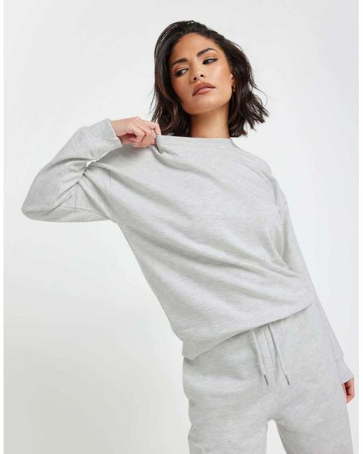 PixieGirl White Petite Crew Neck Sweatshirt