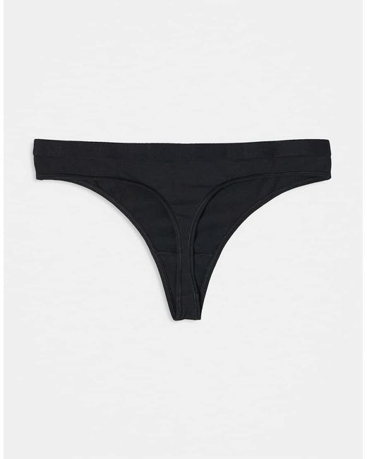 Tommy Hilfiger Black 3 Pack Flag Logo Detail Thong
