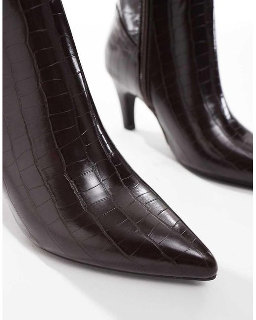 SEQWL Wide Fit Brown Starburst Knee Boots