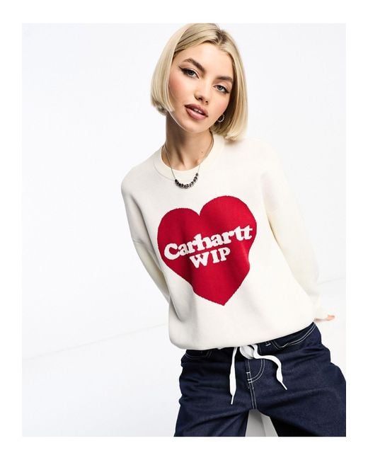 Carhartt White Heart Knit Jumper