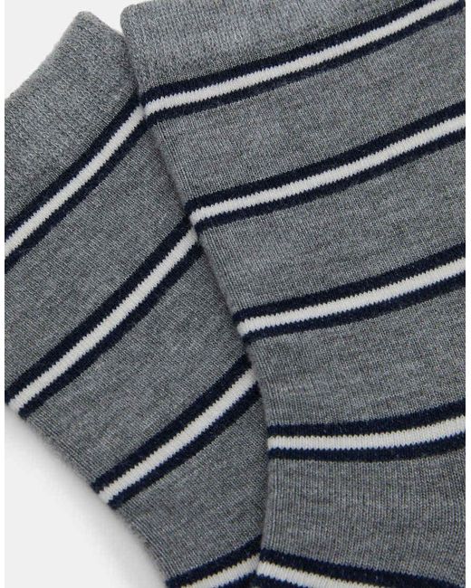 Pull&Bear Gray Striped Long Socks