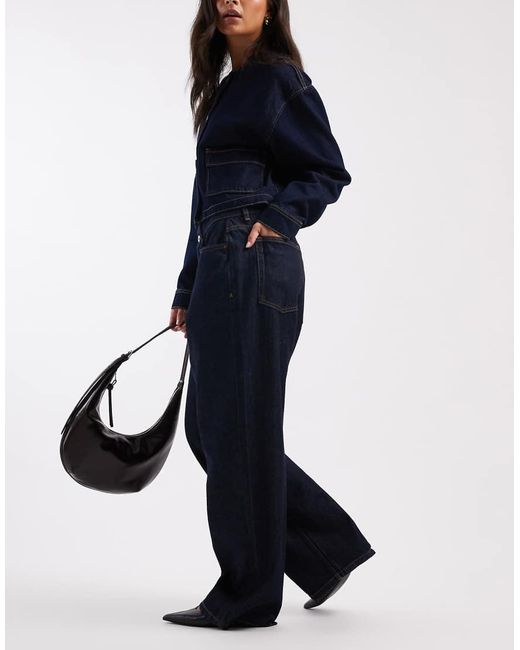 Collusion Blue X001 Antifit Mid Rise Jeans