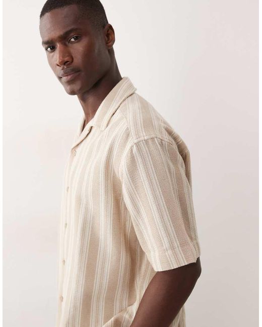 Only & Sons Natural Short Sleeve Relaxed Fit Knit Shirt for men