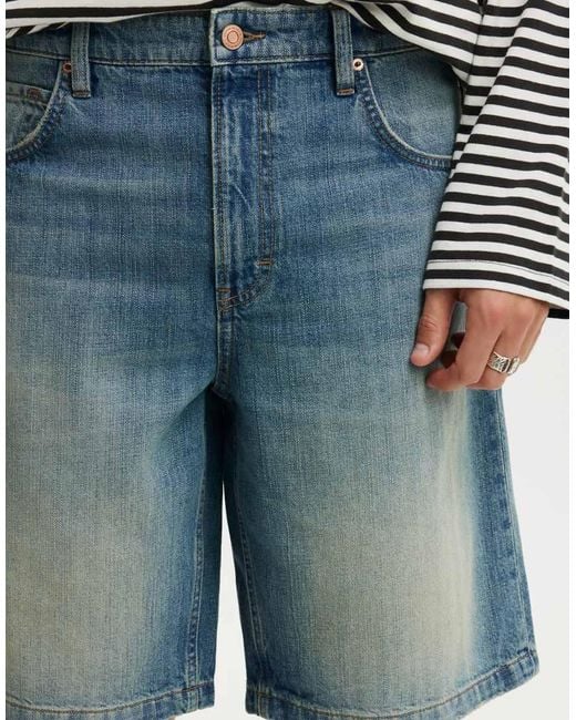 Cotton On Gray Baggy Denim Short for men